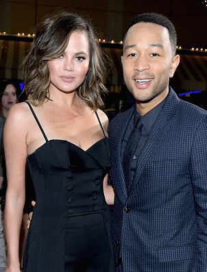 WESTWOOD, CA - FEBRUARY 28:  Model Chrissy Teigen (L) and actor/singer/executive producer John Legend attend WGN America's "Underground" Season Two Premiere Screening at Regency Village Theatre on March 1, 2017 in Westwood, California.  (Photo by Charley Gallay/Getty Images for WGN America)