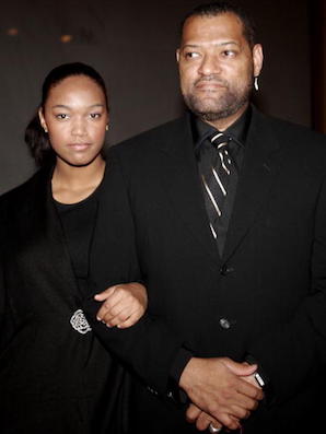 WASHINGTON - NOVEMBER 13:  Laurence Fishburne and his daughter Montana arrive at the National Dream Gala to celebrate the Martin Luther King Jr. Memorial groundbreaking November 13, 2006 in Washington, DC.  (Photo by Nancy Ostertag/Getty Images)