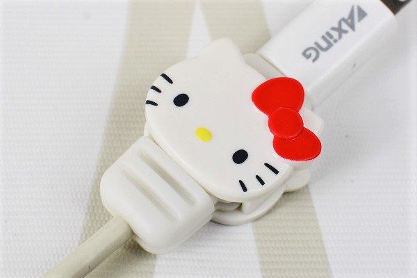 【100均ずぼらシュラン】ダイソー「ライトニングケーブル用 プロテクトカバー」キティちゃんで断線対策の画像7