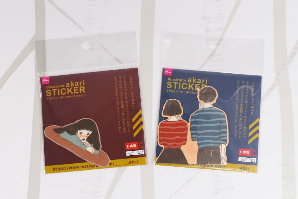 【100均ずぼらシュラン】ダイソー「ステッカー（イラストレーター あかり）」少女漫画のような胸キュンイラストがかわいい！の画像2
