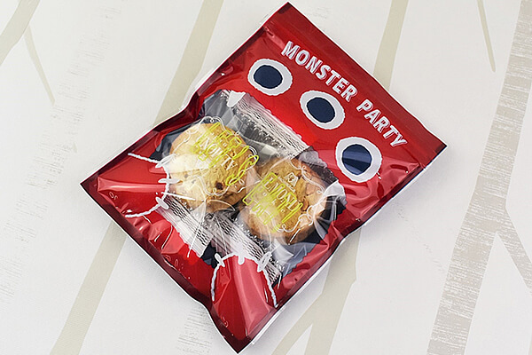 【100均ずぼらシュラン】セリア「チャック付きギフトバッグM 6P EAT」口から中が透けて見えるモンスターがキュートの画像6