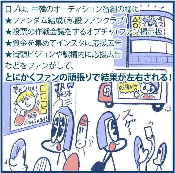 【マンガ】日プ狂想曲、再び！　スキャンダル発掘、クセ強トレーナー…Produce 101 Japanシーズン2も見どころがありすぎる！の画像2