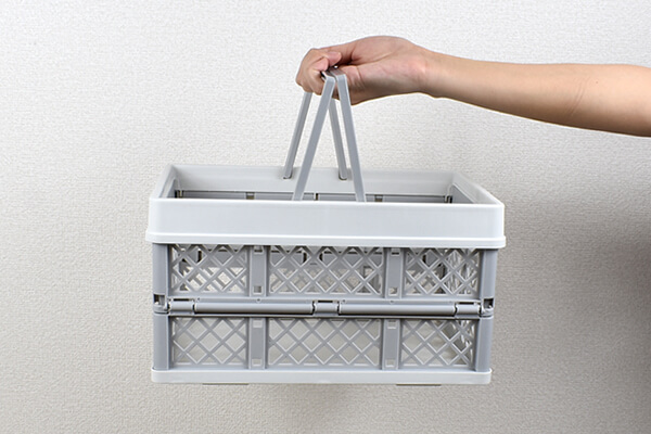 スリコ（3COINS）「折り畳みコンテナ（Sサイズ）」持ち手付きで小物整理に便利！　積み重ねできるから複数導入もアリの画像5