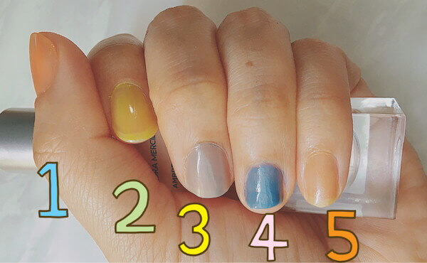 ツメに付けた様子