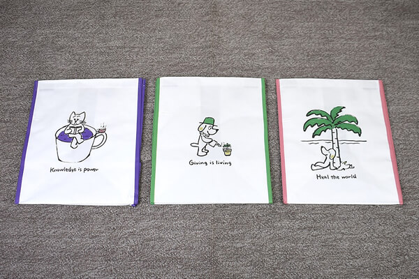 スリコ（3COINS）「TUDUKU ダストバッグ3個セット」はSUNDER STUDIOの動物イラストに胸キュン！　ゴミの仕分けに便利の画像2