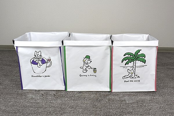 スリコ（3COINS）「TUDUKU ダストバッグ3個セット」はSUNDER STUDIOの動物イラストに胸キュン！　ゴミの仕分けに便利の画像6