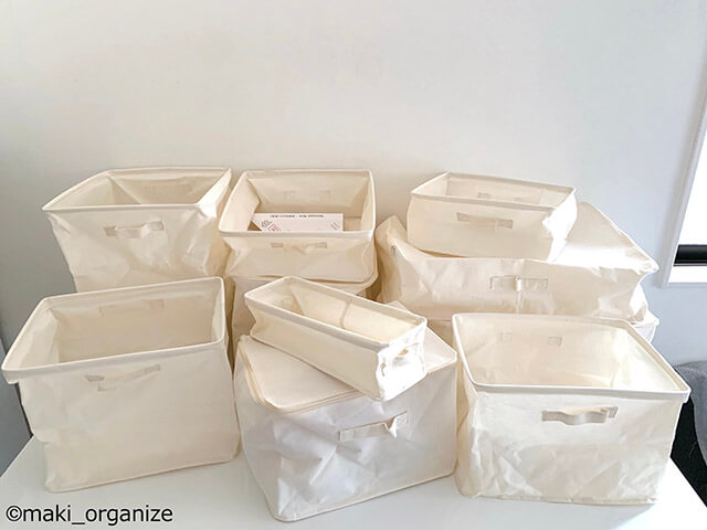 オール330円以内！　収納のプロが紹介、ダイソー布製「シンプル収納ボックス」はランドリーやカラーボックスにぴったりの画像19