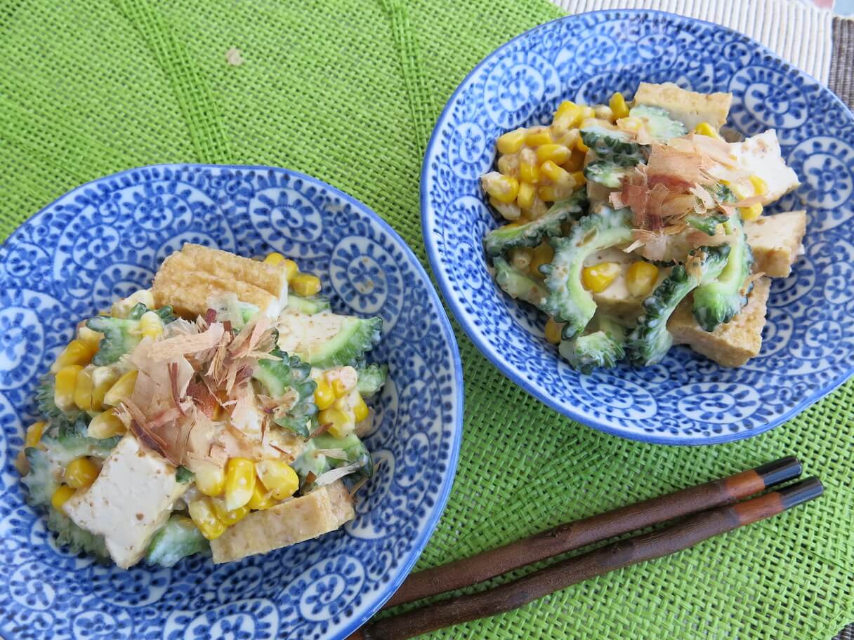 夏野菜と厚揚げの和風サラダの画像