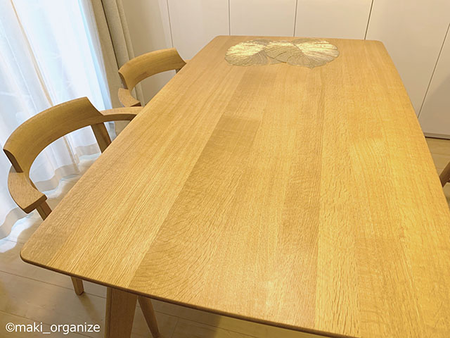 テーブルの写真