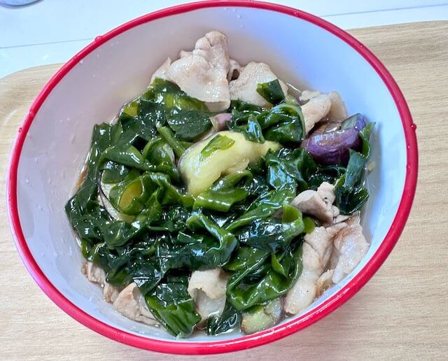 なすと豚バラのぶっかけそうめん具材の画像